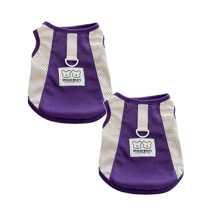 2Pcs Clearance! Cool Mesh Dog T Shirt For Small Dogs Pet Tank Top With D Ring And Bunny Patch Puppy Vest Shirt Stretchable Breathable Pet Clothes 2026!