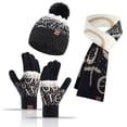 thumbnail image 4 of Winter Beanie Hat Scarf Gloves, Warm Knit Hat Long Scarf Neck Warmer Touch Screen Winter Gloves Set Gifts for Women, 4 of 4