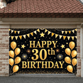 thumbnail image 5 of Golden Glitter Happy 30th Birthday Banner Star Pattern 30th Birthday Display Balloon Design Firework Elements Birthday Backdrop for 30th Birthday Party Adult Celebration Photo Shoot, 5 of 8