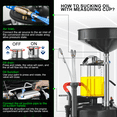 thumbnail image 3 of Waste Oil Drain Tank, 26.4 Gallon Capacity, Pneumatic Oil Extractor, 61 in. Suction/Drain Pipes, 3.17 Gallon Measuring Cup, <0.09MPa Vacuum, 3 of 7