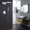 thumbnail image 3 of Three Functions Thermostatic Shower System, Dual-function Rainfall Shower Head with Handheld Sprayer, 3 of 5