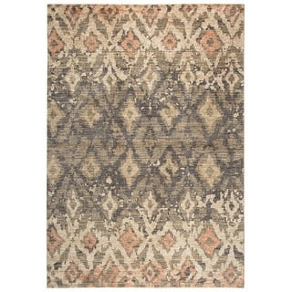 Alora Decor Euphoria 10' x 13' iKat/Brown/Gray/Rust/Blue Hybrid Area Rug
