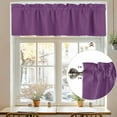 thumbnail image 7 of Purple Valances for Windows, 42 x 12in, Simple Background Modern Solid Color Monochrome Rod Pocket Kitchen Valance Curtain Light Filtering Window Treatments for Living Room Bedroom, 1 Panel, 7 of 7