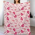 thumbnail image 1 of Manta de poliéster, regalo de cumpleaños para mujer, manta de San Valentín, manta de franela, manta de franela con impresión digital, manta para siesta, funda para dormitorio, funda para apartamento,, 1 of 7