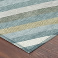 thumbnail image 3 of Addison Rugs Chantille Indoor/Outdoor Transitional Mid-century Modern Teal Machine Washable Rectangle Rug, 3' x 5', 3 of 8