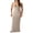 Gris Clair, variante sur Gupgi Robe Longue Unie Mode Femme Été Sans Manches Dos Nu Col en V Ajustée Bretelles Spaghetti