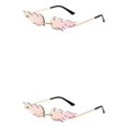 thumbnail image 1 of Sonducket Gafas de sol sin marco Tonos duraderos para protección A prueba de viento Llama Transpirable Fuego Impermeable De moda Rosa claro Rosa Rosa claro Rosa claro 2Conjunto, 1 of 6