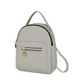 thumbnail image 2 of Leather Backpack Cute Casual Daypack Zippered Pockets Crossbody Convertible Shou, 2 of 9