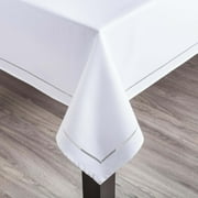 Nappe en polyester Harman Hemstitch 60" x 90" (Blanc)