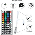 thumbnail image 4 of xianyou-44 Key RGB IR Remote Controller Wireless, LED Lights Remote Controller DC 5V-24V 12A for 4pin RGB 5050 3528 2835 LED Light Strip Color Changing, Fade, Strobe, 4 of 4