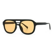Fashion Retro Round Sunglasses Woman Brand Vintage Travel Double Bridges Sun Glasses for Female Oculos Lunette De Soleil Femme