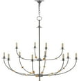 thumbnail image 3 of Currey And Company 9000-0331 Balladier 12 Light 46" Wide Wrought Iron Chandelier - Gold, 3 of 4