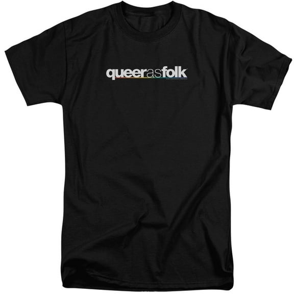 Queer As Folk Logo Adult Tall T-Shirt Black
