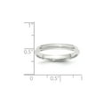 thumbnail image 2 of 14k White Gold 3mm Half Round With Edge Band Size 11 Ring, 2 of 2