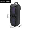 thumbnail image 4 of Technical Pro 400 Watt Each Rechargeable Bluetooth Speaker - Dual 8" Colorful LED Woofers TWS USB Mode SD Card FM Radio, 4 of 5