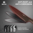 thumbnail image 6 of Knife Set, 8-Piece Kitchen Knife Set with Universal Block - Anti-Rust Chef Knives, Ergonomic Design, Dishwasher Safe (Black)$$Home Decor, Kitchen, & Other, 6 of 8