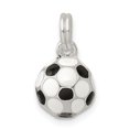 thumbnail image 4 of FB Jewels Sterling Silver Black & White Enameled Soccer Ball Charm, 4 of 5
