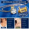 thumbnail image 4 of Collar TUHE Moissanite de plata chapada en oro amarillo de 18 quilates de 0,5 quilates, 4 of 9