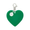 thumbnail image 2 of Delight Jewelry Acrylic 1" Green Heart - Silvertone Clip on Charm with Clear Crystal Drop, 2 of 4