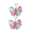 thumbnail image 1 of Pinzas para el cabello jinwen de mariposa 2 piezas Roscado Púrpura rosa, 1 of 8