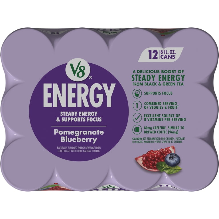 V8 Energy Pomegranate Blueberry, 8 fl oz Cans, 24 Pack (2 Pack Bundle) photo 7