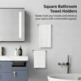 thumbnail image 3 of 2 Pcs Bathroom Towel Rings, Square Brushed Towel Holders, Wall Mounted Hand Towel Racks, Stainless Steel Towel Hangers, Rectangular Modern Towel Stands, 3 of 6