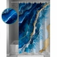 thumbnail image 3 of 54x78 Inch Shower Curtain Decorative Blue Coastal Beach Bathtub Bath Curtains Fabric Waterproof Bathroom Decor Modern Luxury Summer Nautical Small Stall Shower Curtain Set with 12 Hooks, 3 of 6