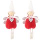 thumbnail image 5 of Advancent 2020 Navidad peluche sentado Ángel alce colgante árbol de Navidad decoración Santa Claus adornos colgantes adornos navideños para fiesta en Kits de decoración para fiestas rojo Advancent HA0375-01B, 5 of 6