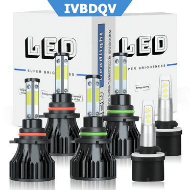 For Saturn Vue 2002 2003 2004 2005 2006 2007 6000K LED Headlight   Fog Light Bulbs Kit 6pcs