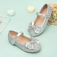 thumbnail image 6 of newwalpole Toddler Girl Mary Jane Dress Glitter Flats Shoes Flower for Ballet Wedding Silver for Size 2, 6 of 7