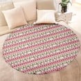 thumbnail image 4 of White Christmas Folk Pattern Round Blanket,Comfortable Soft Flannel Throw Blanket,All Season,Warm Lightweight Blankets for Sofa Bed Couch Living Room Chair 47"x47", 4 of 5