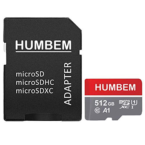 Micro Mini SD Card 512GB YSSRUN Small Memory Card for Micro Mini SD/XC/HC Class 10 UHS-I High Speed Memory Card for Phone,Tablet and PCs with Free Adapter