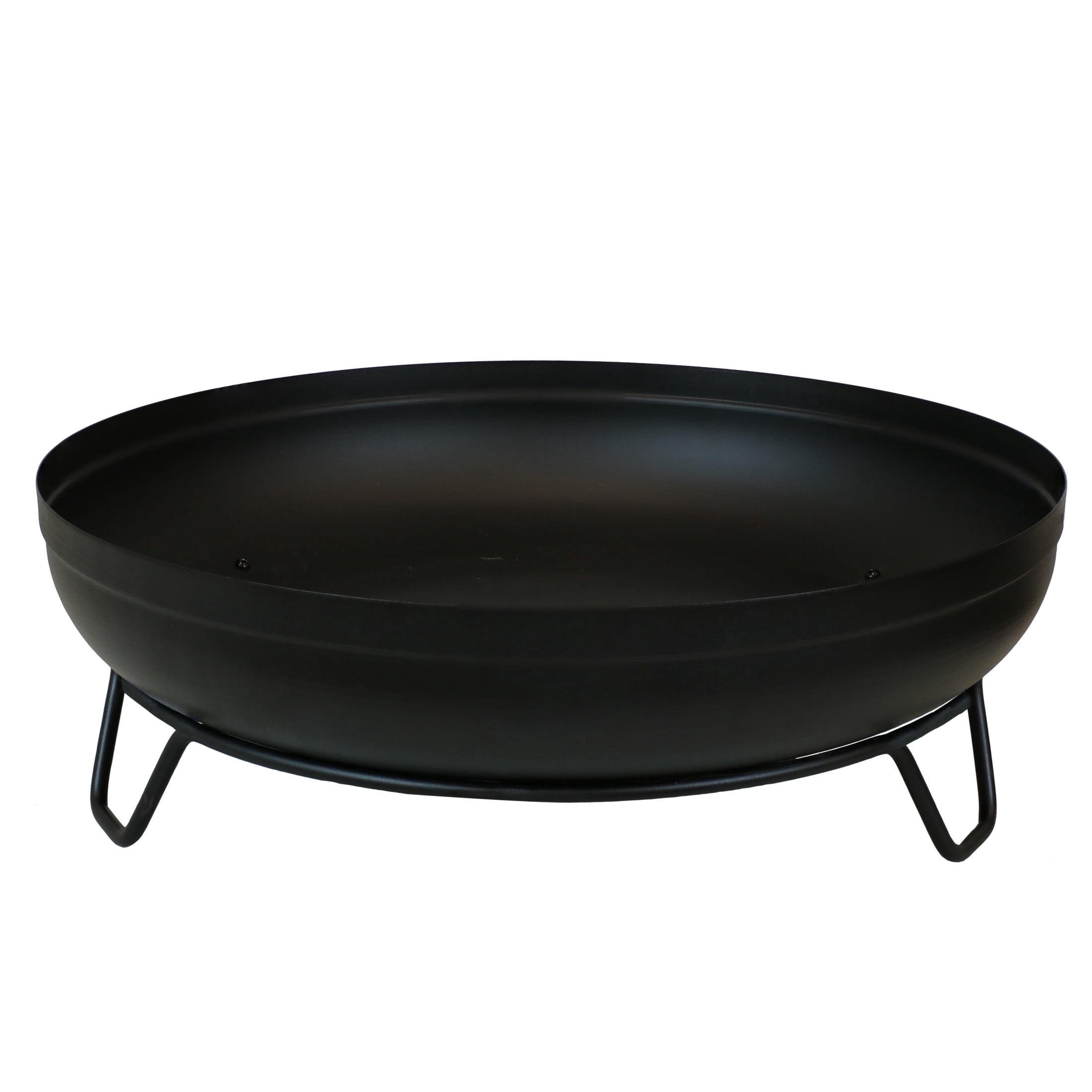 Sunnydaze 23" Round Wood-Burning Black Finish Steel Fire Pit Bowl