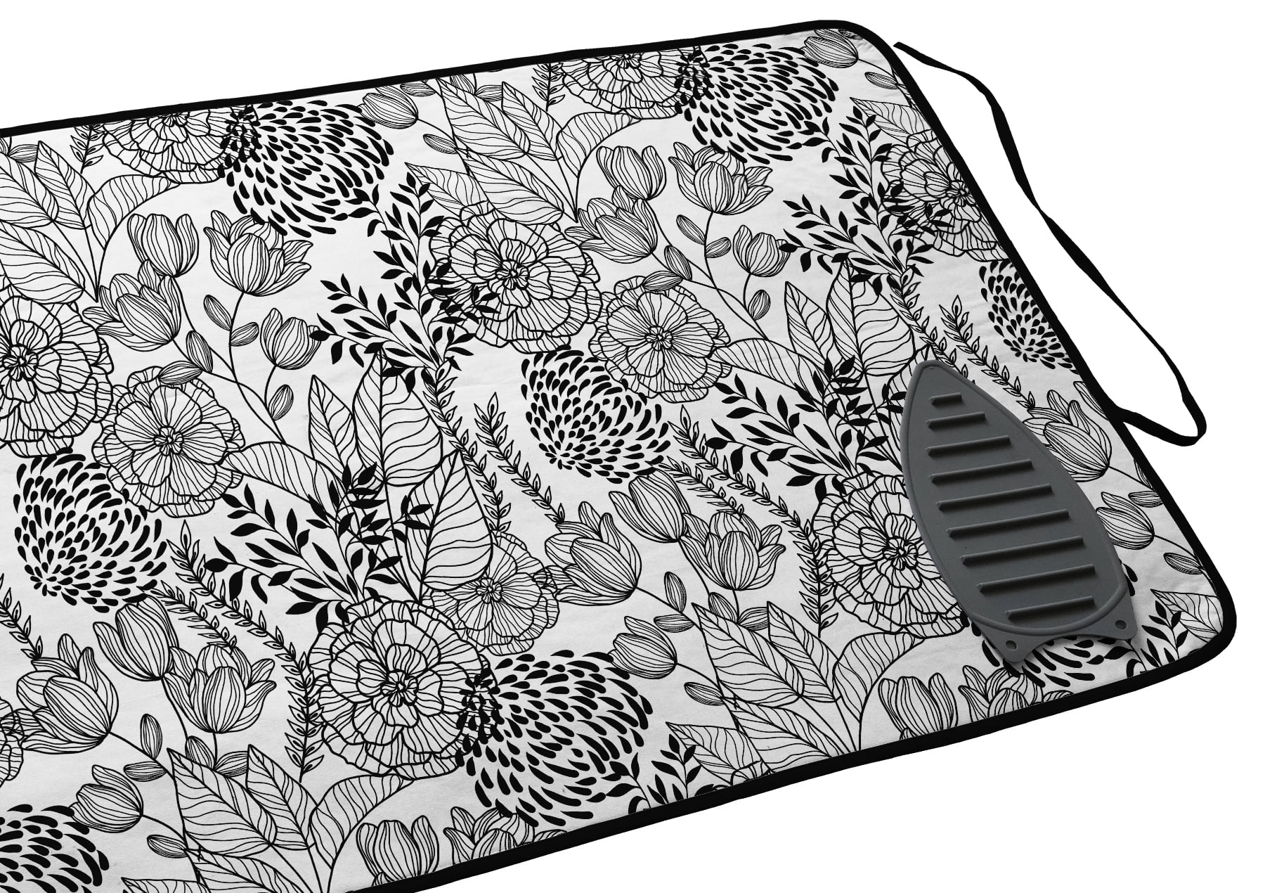 Vargottam Portable Ironing Mat - 28"x48" Foldable Cotton Ironing Pad with Silicone Rest & Magnetic Corners - Travel-Friendly, Space-Saving Iron Board Alternative for Small Homes, Dorms, RVs - Floral