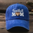 thumbnail image 2 of AWZXDE Embroidered FOOTBALL MOM Washed Baseball Cap Unisex Casual Outdoor Breathable Shade Hat, 2 of 3
