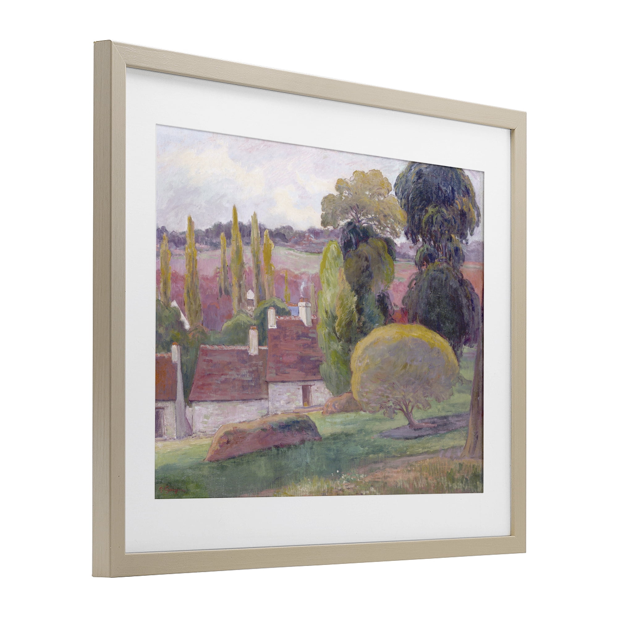 Stupell Industries A Farm In Brittany Gauguin Birch Framed Print Under Glass, design by Stellar Design Studio