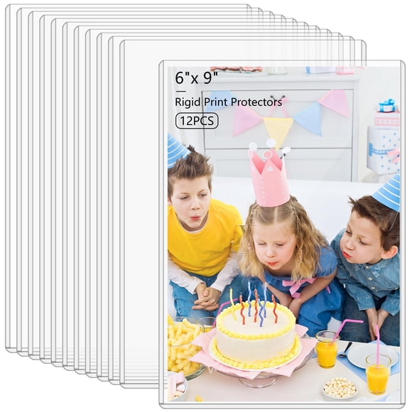 Fundas rígidas AKONEGE 6x9 para tarjetas impresas x12 transparentes