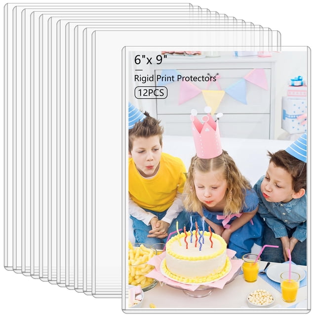 Fundas rígidas AKONEGE 6x9 para tarjetas impresas x12 transparentes
