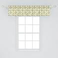 thumbnail image 2 of Bird Window Valance Pack of 2, Pastel Shorebird Flying Animals with Branches Leaves Design Repetition, Rod Pocket Curtain Valances for Kitchen Bedroom, 54" X 12", Pale Green Red, by Ambesonne, 2 of 3