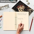 thumbnail image 4 of FORMRS 1-Subject Spiral Notebook 8" x 5" College Ruled 60 Refillable Sheet A5 Hard Cover, 2 Pack, Skeleton with Flowers Pattern, 4 of 7