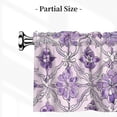 thumbnail image 5 of Drapery Wear Rod Short Curtain 54x18in Filter With Light Feature For Easy Installation Rod Free For Bedroom Kitchen Bathroom\r\n Mediumpurple Moroccan Trellis Hand-Drawn Sketch_2, 5 of 7