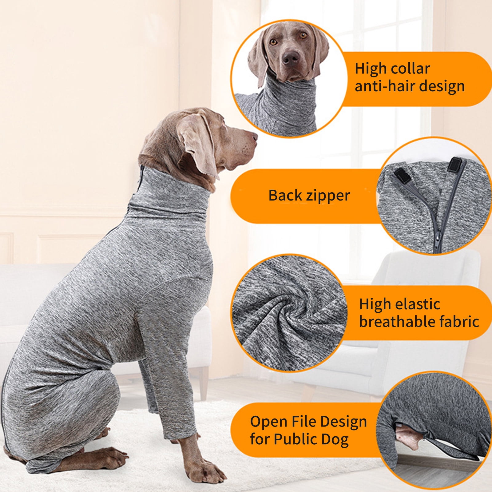 Dog Jumpsuit for After Surgery Anti-Shedding Hair Dogs Recovery Suit Anxiety Prevent Pet Dog Shirt 4Leg Clothes for Pet