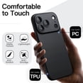 thumbnail image 4 of JETech Slim Case for iPhone 17 Pro 6.3-Inch, Ultra-Thin Lightweight Minimalist Phone Cover with Camera Lens Protection, Matte Anti-Fingerprint Finish (Black), 4 of 6