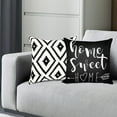 thumbnail image 6 of Decorative Throw Pillow Covers 20x20 Inch Black White Pillow Covers for Couch Sofa Living Room Bedroom Farmhouse Outdoor Throw Pillow Cover,Modern Geometric Linen Square Throw Pillow Case Set of 4, 6 of 6