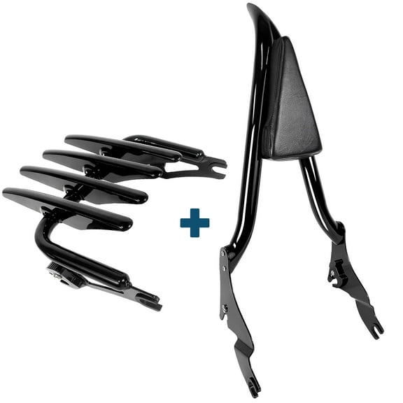 Fjpacemt 26" Luggage Rack Sissy Bar Backrest for Motorcycle HD Road King Electra Glide Touring 09-24