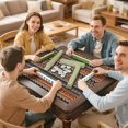 thumbnail image 7 of Boho Style Large Rubber Mahjong Playing Mat 31.5x31.5 Inch Game Table Cover Features Non-Skid Bottom for Stability and Noise Dampening for Tiles and Cards, 7 of 7