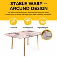 thumbnail image 4 of Boho Spring Floral Table Cloths for 3 Foot Rectangle Tables, Vintage Flowers Patchwork Plaid Pink Patio Waterproof Elastic Fitted Tablecloths, Washable Rectangular Table Cover for Camping, 4 of 8