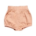 thumbnail image 2 of EYNMVR Baby Girls Boys Cotton Linen Blend Cute Bloomer Shorts Loose Harem Triangle Shorts Pants 9-12Months, 2 of 3