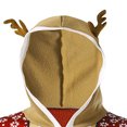 thumbnail image 4 of WREESH Men's Fleece Christmas Antlers Hooded Printed Sweatshirt Jacket, 4 of 5