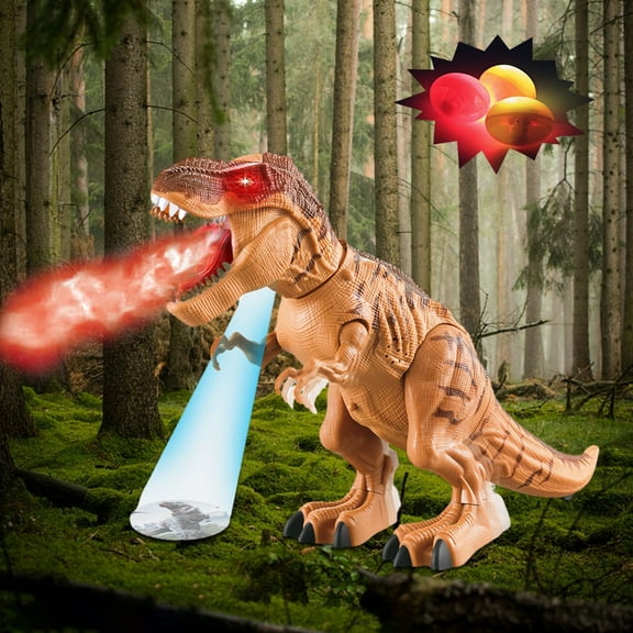 ABPWLY Toys Walking Dinosaur Toy with Roaring Sound LED Light Projection Egg Laying for Kids Boys Girls Age 3 Birthday Gift Christmas